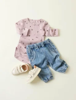 name it NBFLOWER LS BODY - Långärmad body BURNISHED LILAC Best