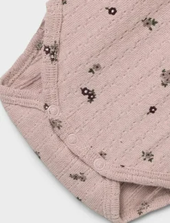 name it NBFLOWER LS BODY - Långärmad body BURNISHED LILAC Best