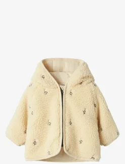 Lil'Atelier NBFNALO LOOSE SHERPA JACKET LIL - Jackor BLEACHED SAND Hot