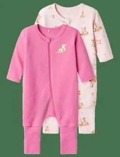 name it NBFNIGHTSUIT 2P ZIP FF ROSE DEER NOOS - One-sie IBIS ROSE Discount