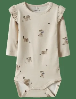 name it NBFTANNY LS BODY - Långärmad bodysuit PEYOTE MELANGE Sale