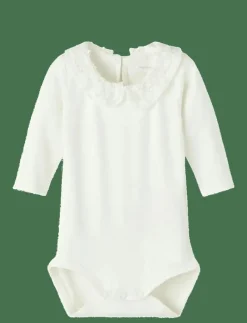 name it NBFTYLLA LS BODY NOOS - Långärmad body WHITE ALYSSUM Clearance