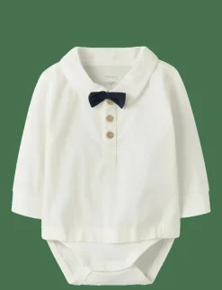 name it NBMNOLLER LS BODY - Långärmad body CLOUD DANCER New