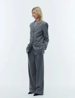 2NDDAY 2ND Harry - Classic Tailoring - Enkelknäppta kavajer DARK GREY MELANGE Sale