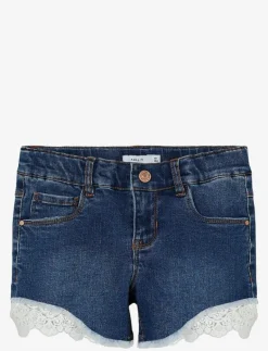 name it NKFSALLI SLIM DNM SHORTS 5372-HA NOOS - Shorts DARK BLUE DENIM Sale