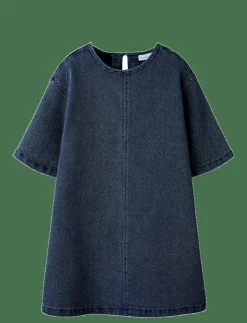 name it NKFSOF DNM DRESS 4041-VR L - Kortärmade vardagsklänningar DARK BLUE DENIM Best