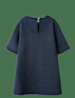 name it NKFSOF DNM DRESS 4041-VR L - Kortärmade vardagsklänningar DARK BLUE DENIM Best