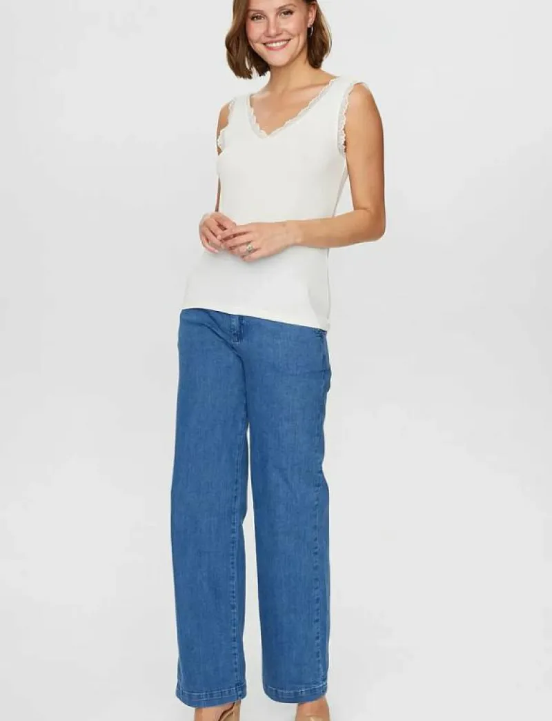 NUBOWIE LACE TOP - Linnen|Nümph Online