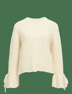 Object OBJSALIKA L/S RE KNIT CARDIGAN 142 - Koftor WHITE SAND Sale