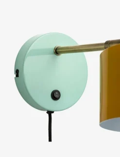 Ocean karry/ messing/ turkis væglampe - Vägglampor|Dyberg Larsen Discount