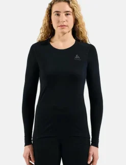 Odlo Bl Top Crew Neck L/S Merino 200 - Underställströjor BLACK Sale