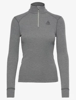 Odlo Bl Top Turtle Neck L/S Half Zip Active Warm - Underställströjor ODLO STEEL GREY MELANGE Best