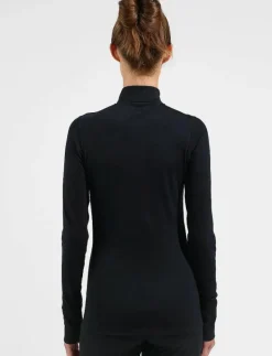 Odlo Merino 200 Bl Top Turtle Neck L/S Half Zip - Underställströjor BLACK Clearance