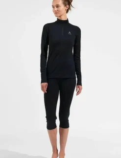 Odlo Merino 200 Bl Top Turtle Neck L/S Half Zip - Underställströjor BLACK Clearance