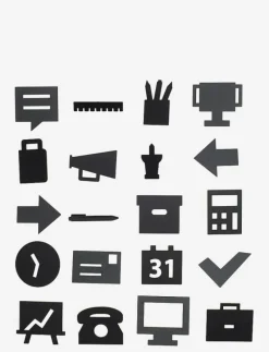 Design Letters Office icons for message board - Kontorsmaterial BLACK Discount