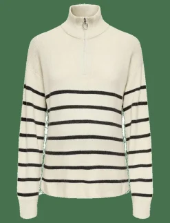 OLMIBI L/S HIGHNECK ZIP PULLOVER KNT - Stickat|Only Maternity Online