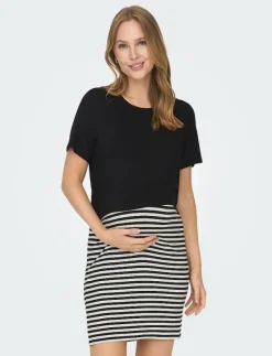 OLMOLINE S/S O-NECK NURSI DRESS JRS NOOS - Korta klänningar|Only Maternity Best