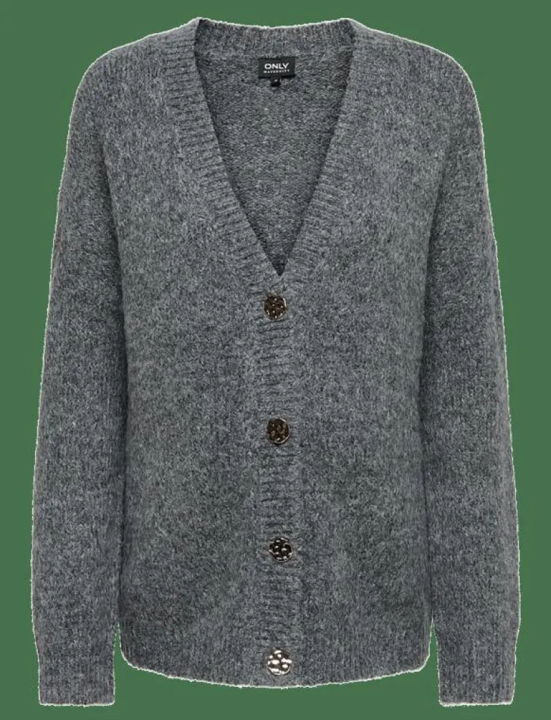 Only Maternity OLMZOEY L/S CARDIGAN EX KNT - Koftor DARK GREY MELANGE Sale