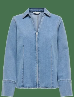 ONLFRIDA LS ZIP DNM SHIRT GUA - Jeansskjortor|ONLY Clearance