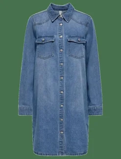 ONLLISA L/S DNM DRESS GUA - Korta klänningar|ONLY