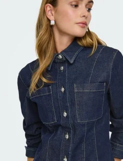 ONLROSIE L/S FITTED DNM JACKET GUA - Jeansjackor|ONLY Outlet