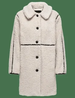 ONLY ONLRUBI SHEARLING COAT CS OTW - Kappor PUMICE STONE New