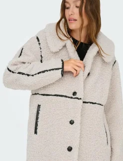 ONLY ONLRUBI SHEARLING COAT CS OTW - Kappor PUMICE STONE New