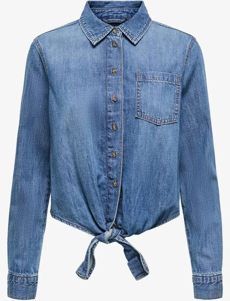 -ONLSEVIGNY LECEY LS KNOT DNM SHIRT AKM - Långärmade|ONLY Online