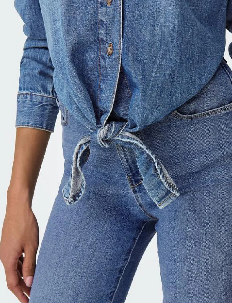 -ONLSEVIGNY LECEY LS KNOT DNM SHIRT AKM - Långärmade|ONLY Online