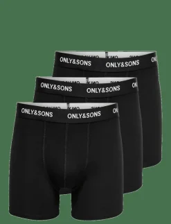 ONLY & SONS ONSFITZ SOLID BOXER 3PACK NOOS - Boxershorts BLACK