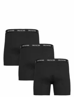 ONLY & SONS ONSFITZ SOLID BOXER 3PACK NOOS - Boxershorts BLACK