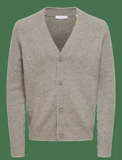 ONLY & SONS ONSRAY REG LS CARDIGAN KNIT FRML - Koftor WALNUT