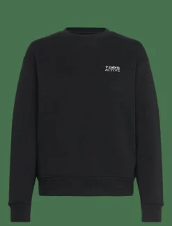 7 DAYS Active Organic Fitted Crewneck - Sweatshirts 001 BLACK Clearance