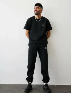 7 DAYS Active Organic Regular Sweatpants - Sweatpants 001 BLACK Outlet