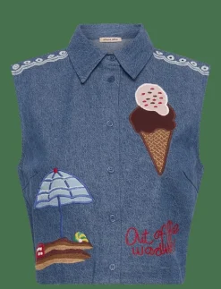 Out Of Office Embroidered Top - Jeansvästar|Stella Nova Hot