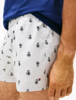 Tommy Hilfiger OVERSIZED TEE & WOVEN BOXER - Pyjamas PRPY NVY/ITHCA CREST AOP Outlet