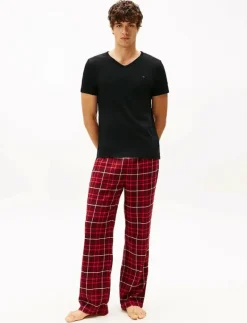 Tommy Hilfiger 3P SS V-NECK TEE - Pyjamasöverdelar BLACK/WHITE/MID GREY HEATHER Discount