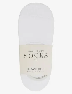 URBAN QUEST 5-Pack Men Bamboo No Show Socks - Ankelstrumpor WHITE