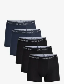 URBAN QUEST 5-Pack Men Bamboo Tights - Boxershorts 3XBLACK / 2XNAVY New