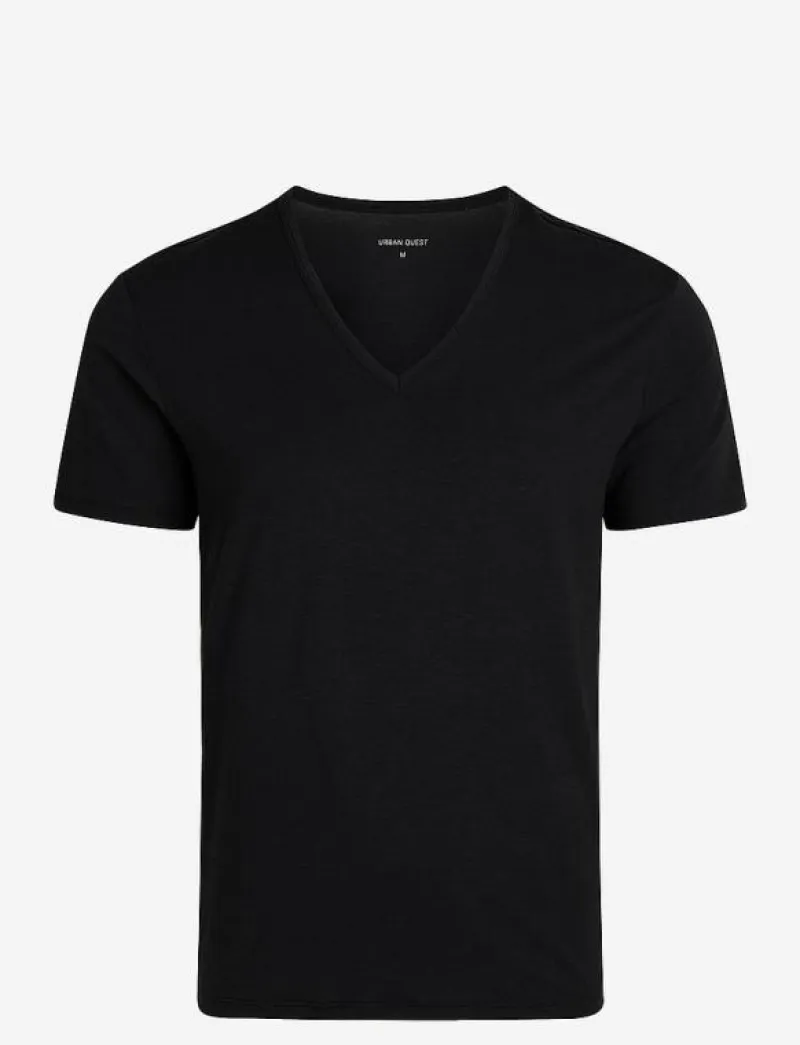2-Pack Men Bamboo V-neck Undershirt - Pyjamasöverdelar|URBAN QUEST Clearance