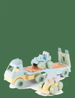 Dantoy PASTEL RECYCLED DUMP TRUCK+2 CARS PLASTIC WHEELS - Sandleksak