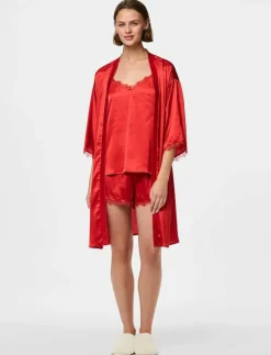 PCANOVI 3/4 SATIN NIGHT KIMONO - Kimonos|Pieces Discount
