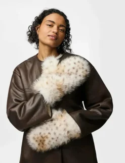 Pieces PCPLUSH FLUFFY MITTENS - Tumvantar CLOUD DANCER Sale