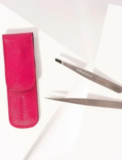 Tweezerman Petite Tweeze Set With Pink Case - Sminkborste Sale