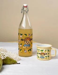 Muurla Pippi glasflaska Frukter 1L - Vattenflaskor CLEAR Best