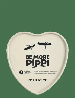 Muurla Pippi plåtburk hjärta m lock BE MORE PIPPI - Bakformar BEIGE Clearance