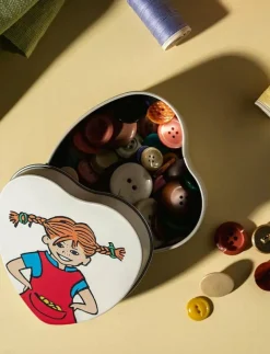 Muurla Pippi plåtburk hjärta m lock BE MORE PIPPI - Bakformar BEIGE Clearance