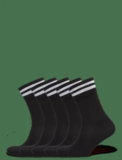 ZEBDIA 5-PK Tennis Socks with Stripes - Strumpor BLACK Outlet