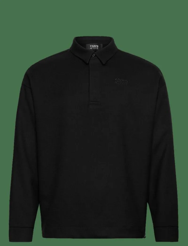 7 DAYS Active Polo Over Shirt - Skjortor 001 BLACK Clearance