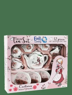 Barbo Toys Porcelain Tea Set with Ida - Emil i Lönneberga - Leksakskök & Tillbehör PINK Sale